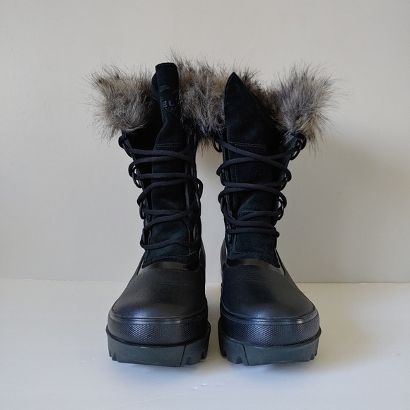 Sorel Joan of Arctic Next Boots Fur Lined Leather Black Size 9.5 Insulated Snow - Picture 9 of 16